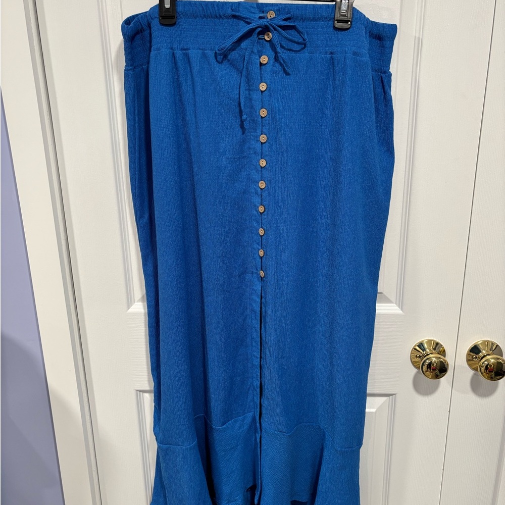 Target Royal Blue Button-Down Maxi Skirt